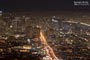 My attempt to capture SF at night. Market street in the center of the photo.